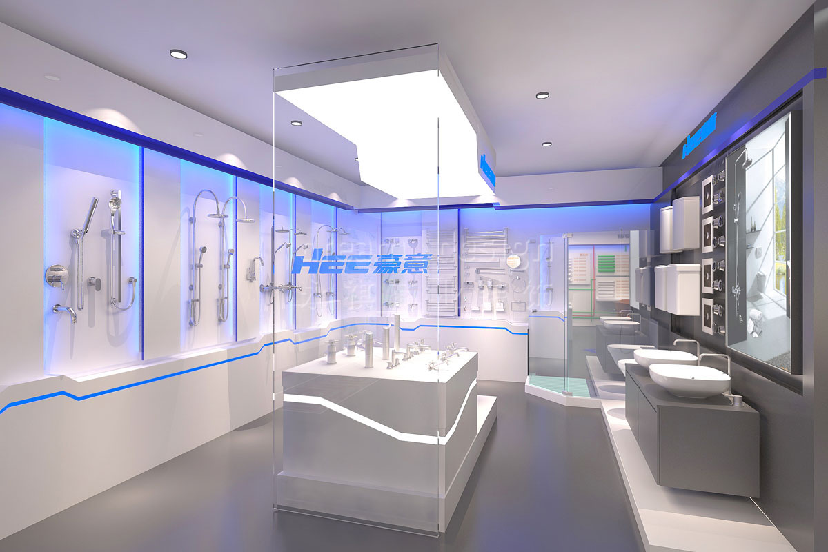 長沙展廳門面設計案例_長沙電器展廳裝修_長沙展廳設計效果圖_永祺商業(yè)裝飾