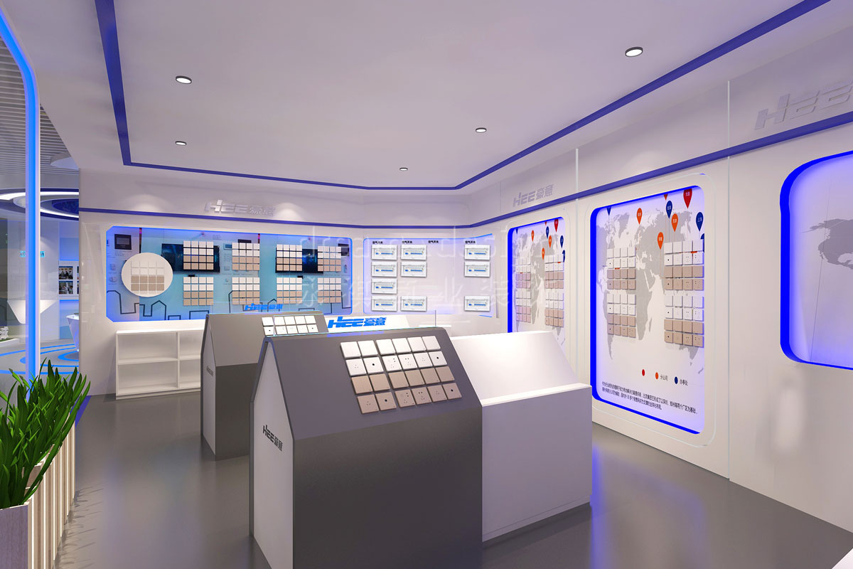 長沙展廳門面設計案例_長沙電器展廳裝修_長沙展廳設計效果圖_永祺商業(yè)裝飾