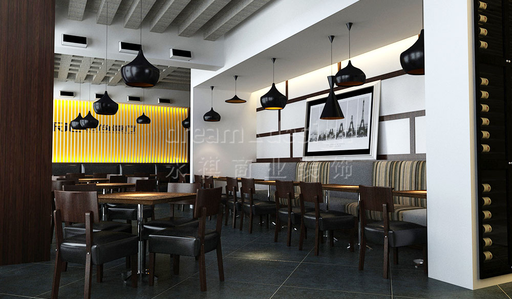 長沙漁樂匯休閑餐廳裝修設(shè)計效果圖_長沙餐廳裝修設(shè)計_長沙公裝公司_永祺商業(yè)裝飾