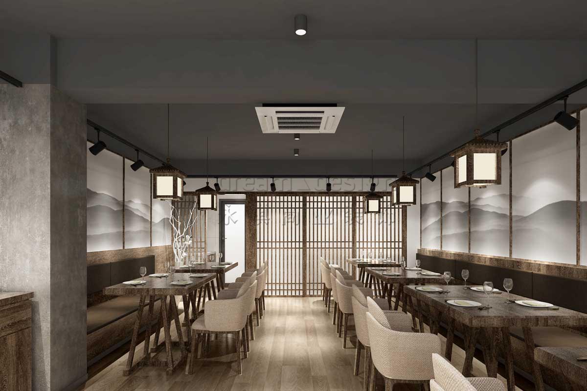 木夕壽司店面設(shè)計效果圖2