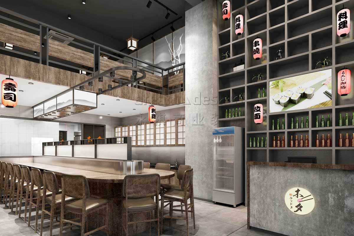 木夕壽司店面設(shè)計效果圖5