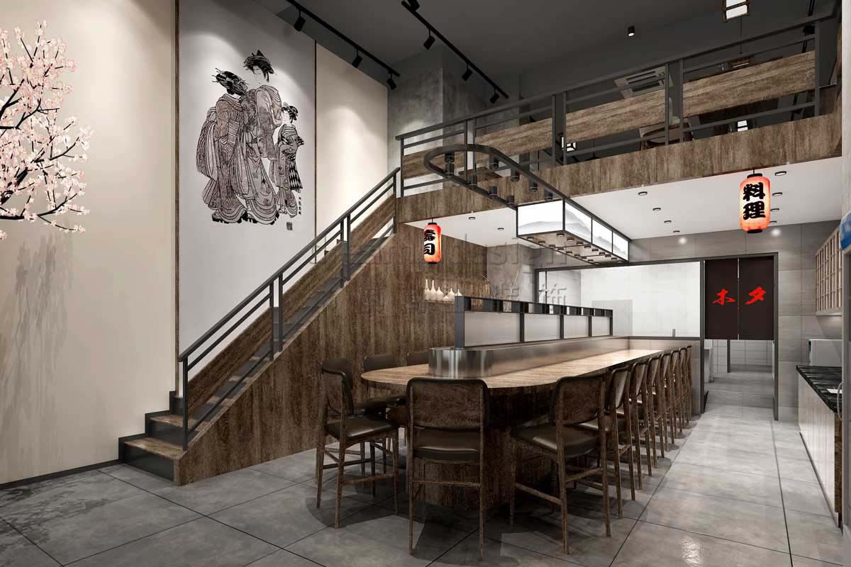 木夕壽司店面設(shè)計效果圖4